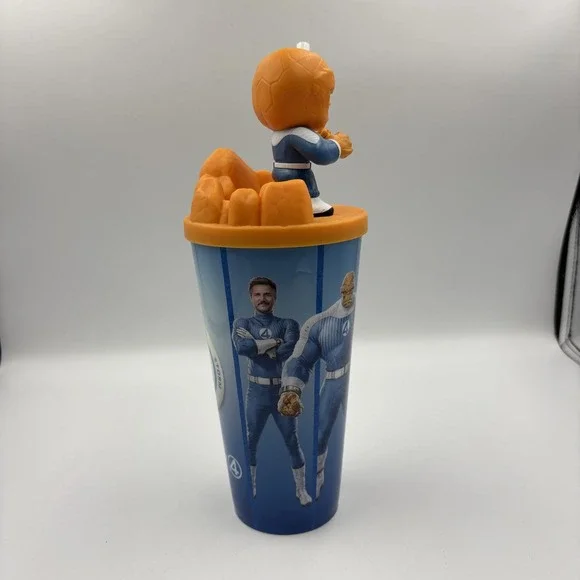 Marvel Fantastic Four The Thing 32oz Blue Movie Theater Plastic Tumbler Cup - Picture 4 of 10